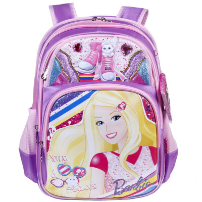 

Barbie Barbie Barbie Suit Casual Backpack Primary School Student Bag BB8077B-Purple