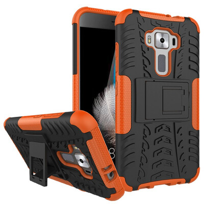 

Fivice Zenfone 3 52 inch ZE520KL Case TPU anti-fall tire pattern back clip bracket phone case