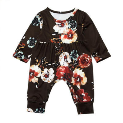 

Floral Baby Romper Newborn Girls Long Sleeve Jumpsuit Sunsuit Outfits Costume