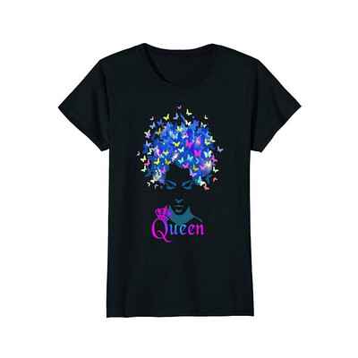 

Womens Beautiful Butterflies Natural Queens T-Shirt