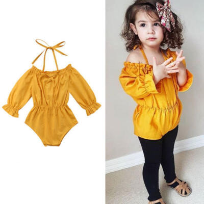 

Newborn Toddler Baby Girl Kids Clothes Long Sleeves Romper Jumpsuit Bodysuit