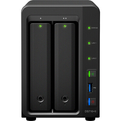 

Synology DS716 + II 2-дисковый NAS-сервер хранения данных (без встроенного жесткого диска)