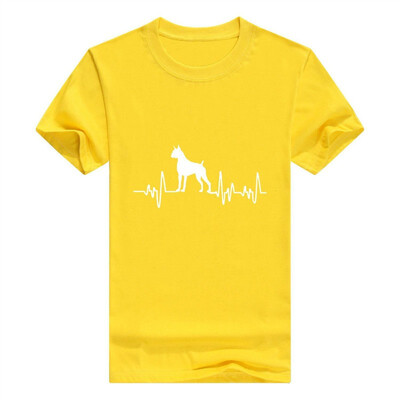 

Boxer Gifts Dog Lover Heartbeat Boxer Short Sleeve T-Shirt