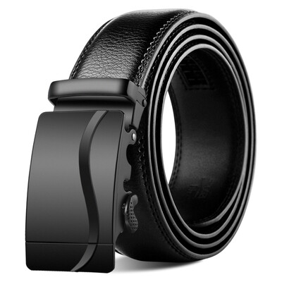 

BUYBARLY mens belt mens automatic buckle leather pants belt mens fashion business casual belt B-2CZD-G4 black buckle