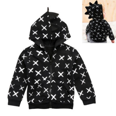 

UK Stock Kids Boys Girls Dinosaur Clothes Sweatshirt Hoodies Hooded Jacket Coat