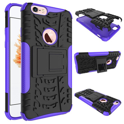 

Fivice iPhone 66S Case TPU anti-fall tire pattern back clip bracket phone case