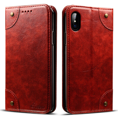 

New iPhoneXS Max Mobile Phone Case Apple Flip Multi-function Card Protective Case