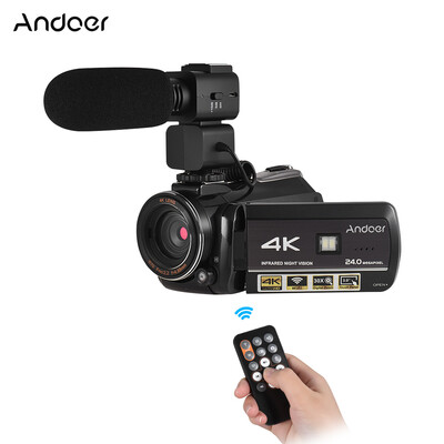 

Andoer AC3 4K UHD 24MP Digital Video Camera Camcorder DV Recorder 30X Zoom WiFi Connection IR Night Vision 30" LCD Touchscreen wi