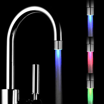 

Magical 3 Color Sensor RGB LED Light Water Faucet Tap Temperature Sensor