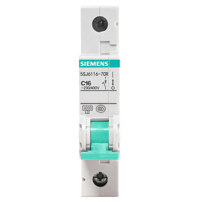 

Сименс (Siemens) 5SJ61637CR стандартный одноступенчатый 63A мини-выключатель 1P бытовой выключатель питания