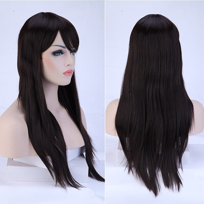 

Anime Cosplay Synthetic Wig Long Curly Wavy Heat Resistant Fiber Full Wig with Bangs Layered Vogue for Women