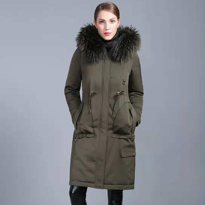 

Womens Slim Autumn&Winter New Fashion Fur Collar Korean Coat