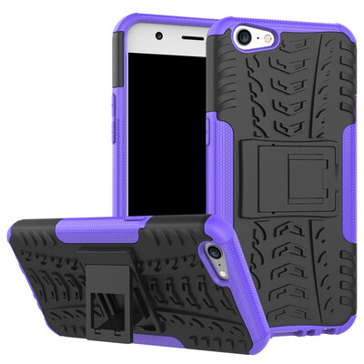 

Fivice OPPO A57A39 Case TPU anti-fall tire pattern back clip bracket phone case