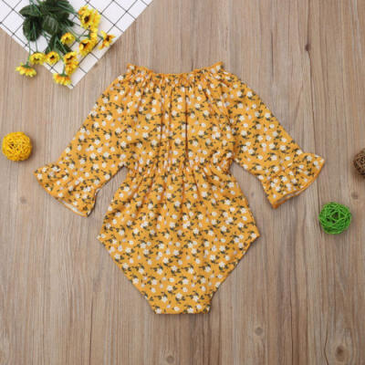 

Newborn Infant Baby Girls Flower Romper Bodysuit Jumpsuit Outfits Clothes 0-24M