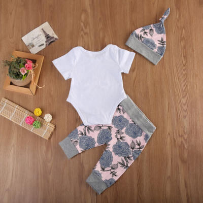 

Newborn Kid Baby Girl Floral Clothes Jumpsuit Romper Bodysuit Pants Outfit Set
