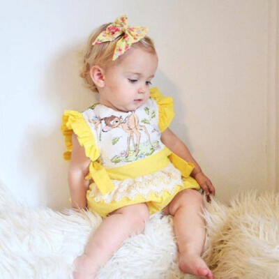 

Lace Newborn Baby Girls Summer Fairy One Pieces Romper Jumpsuit Outfit Clothes