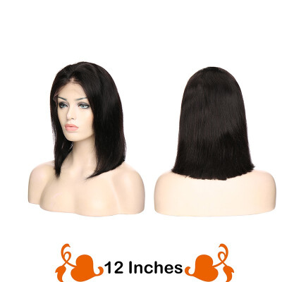 

Blonde Bob Wig Human Hair Brazilian Virgin Hair Short Bob Wig Straight Middle Part Machine Made Human Hair Wigs