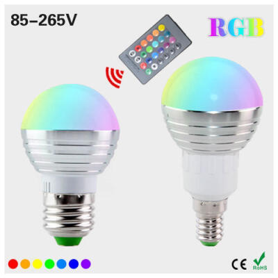 

85-265V 5W E27 IR remote control lights color change lamp Energy-saving Bulb UK