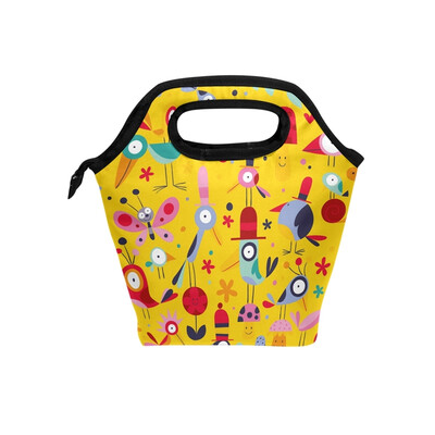 

Lunch Bag Tote Bag Colorful Bird Travel Picnic Organizer Lunch Holder Handbags Lunch Bag Box