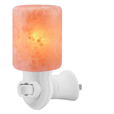 

YouOKLight Cylinder Shape Himalayan Salt Lamp with Hand Carved Amber Glow Night Light 7W 120V 1PC