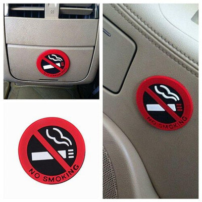

3pc Rubber NO SMOKING Sign Tips Warning Logo Stickers Car Taxi Door Decal Badge Glue Sticker Promotion