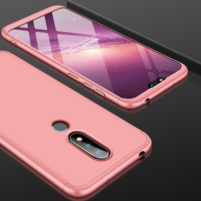 

Goowiiz Phone Case For Nokia X6 201861 Plus Fashion Color collision 360 Degree Coverage PC Full Protection