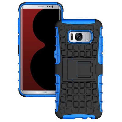 

Fivice Samsung S8 Case TPU anti-fall tire pattern back clip bracket phone case