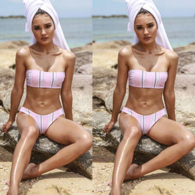 

Women Swimwear Bandage Bikini Set Push-up Padded Bra Bathing Suit Swimsuit