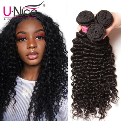 

UNice Hair Extensions Braizlian Deep Curly Wave Virgin Human Hair 300g