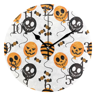 

Wall Clock Arabic Numerals Design Candy Seamless Pattern Round