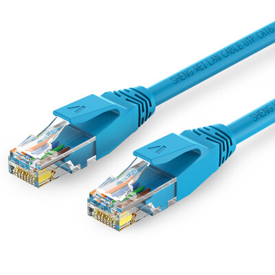 

Win shengwei LC-6030C flame retardant cat6 network cable six Gigabit network jumper 3 meters blue copper notebook broadband product cable