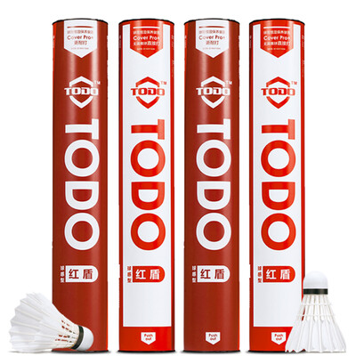 

Tang Dun TODO badminton professional match-level play duck feather badminton red shield 12 loaded