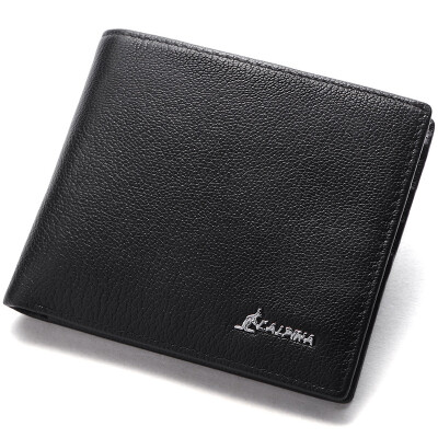 

Alpina kangaroo ('ALPINA) men's wallet short paragraph first layer of leather wallet fashion casual cross men's wallet men wallet black 661052046