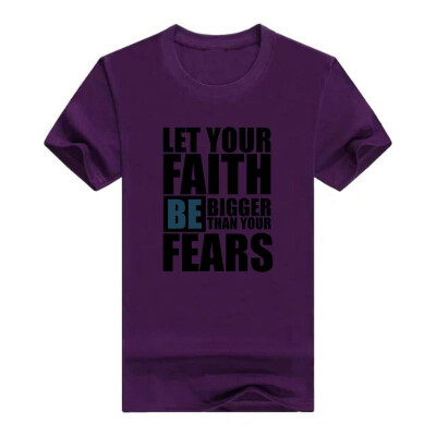 

Christian Religious Men Tshirt Let Faith Be Bigger Than Fears