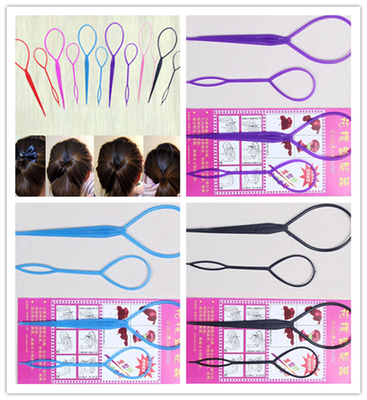 

2pcs Fashion Topsy Tail Hair Braid Ponytail Hair Accessory Maker Styling Tool