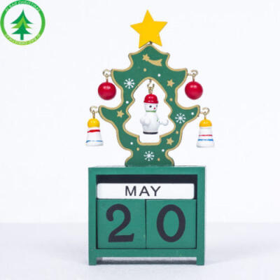 

Christmas Calendar Decor Wooden Xmas Ornament Home Decoration Craft Baby Gift