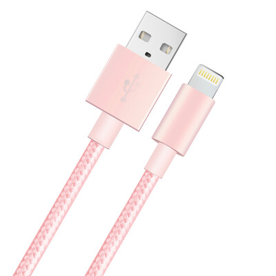 

Snowkids MFi certification Apple 6 5s data cable phone charger line power cord support iphone5 6s 7 Plus 7 ipad air 2 meters aluminum rose gold