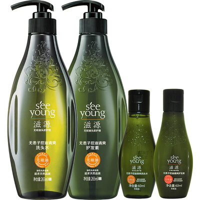 

Ziyue (SEEYUONG) Safflower Control Oil Refreshing Wash & Sheath (Шампунь 265 мл + Уход за волосами 265ml + Шампунь 60 мл + Уход за волосами 60 мл)