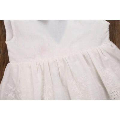 

AU Toddler Kids Baby Girls Dress Sleeveless Princess Lace Party Clothes Sundress