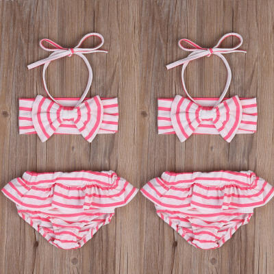 

UK Stock Striped Kids Baby Girls Bikini Set Swimwear Swimsuit Beachwear Clothes