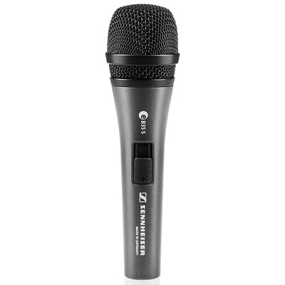 

Sennheiser E835S dynamic heart type wired microphone produced in Germany
