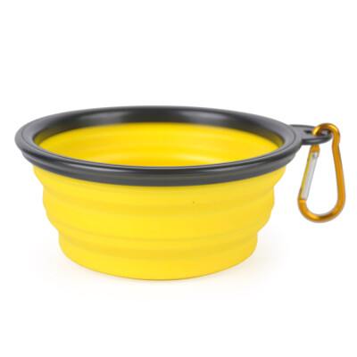 

Foldable Silicone Pet Dog Bowl Portable Silicone Pet Bowl Collapsible Dog Food & Water Tool Expandable Cup Dish Plate for Cat Feed