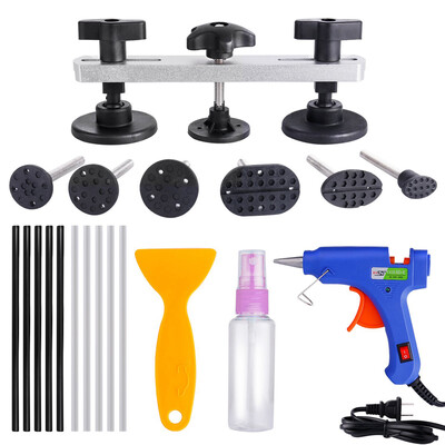

20pcs Pulling Bridge Instruments DIY Hand Tool with Hot Melt Glue Spear Paintless Dent Repair Tools Kit Suit of Cars