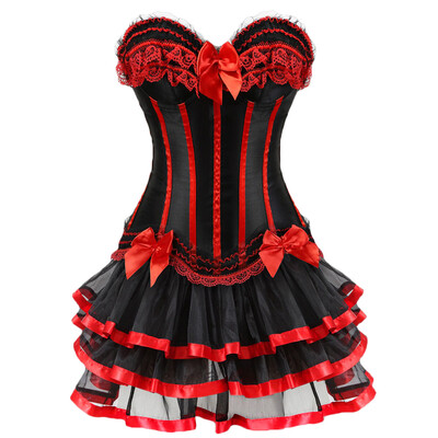 

Plus Size Ruffles Two Piece Corset Dress