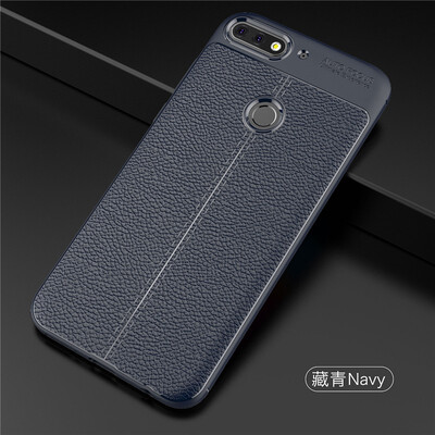 

Fivice Huawei Y7 Prime case Luxury leather TPU silicone anti-fall soft shell phone case