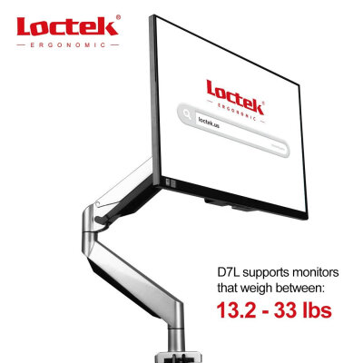 

Loctek D7L Heavy Duty Gas Spring Swing Monitor Arm Desk Stand Monitor Mount Fits for 10"-34" Monitor Supports Monitors Weighting 13.2-33 lbs