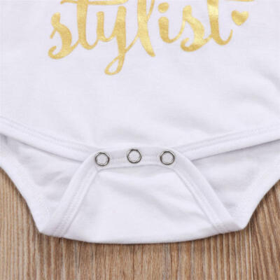 

UK Newborn Baby Girls Cotton Tops Bodysuit Sequins Tulle Shorts Outfits Clothes