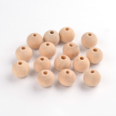 

PH PANDAHALL 50 Pcs Natural Unfinished Wood Spacer Beads Round Ball Wooden Loose Beads