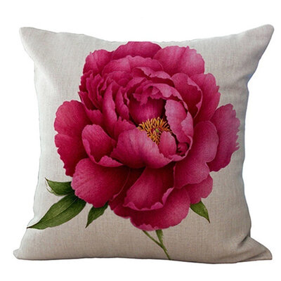 

UpperX Vintage FloralFlower flax Decorative Throw Pillow Case Cushion Cover Home Sofa Decorative rose