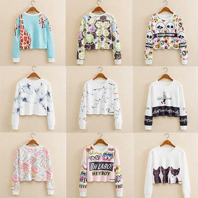 

Women Ladies Hoodie Jumper Sweatshirt Tops Sweater Pullover Outerwear Coat Print